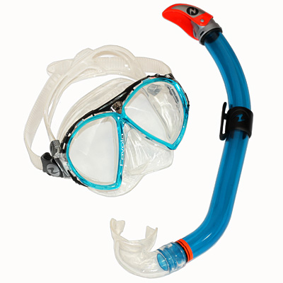 Набор для подводного плавания Technisub (маска "Favola" + трубка "Air Dry"), цвет: голубой Артикул: TN 108090 Страна: Италия инфо 558l.