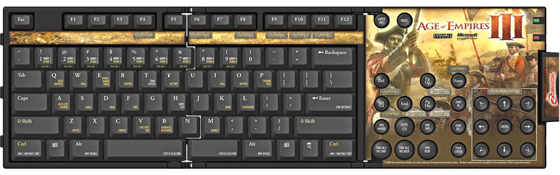 Zboard, накладка для Age of Empires III, En Ideazon Inc Предназначен для: Zboard Gaming Keyboard (ZBD101/USB), Ru инфо 768c.
